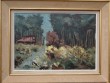 Peintre : Larrieu Gaston - Tableau : Larrieu Genêts dans la forêt